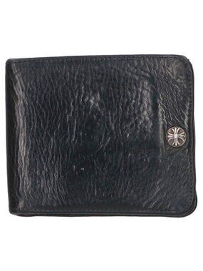Chrome Hearts Cross Ball Button Leather Wallet